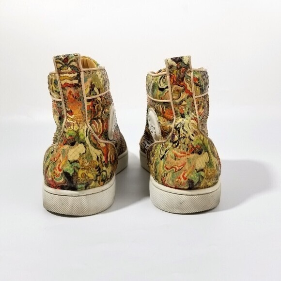 Christian Louboutin Multicolor Python Rantus Orlato High Top Sneakers 9.5 Y2k - Picture 9 of 12